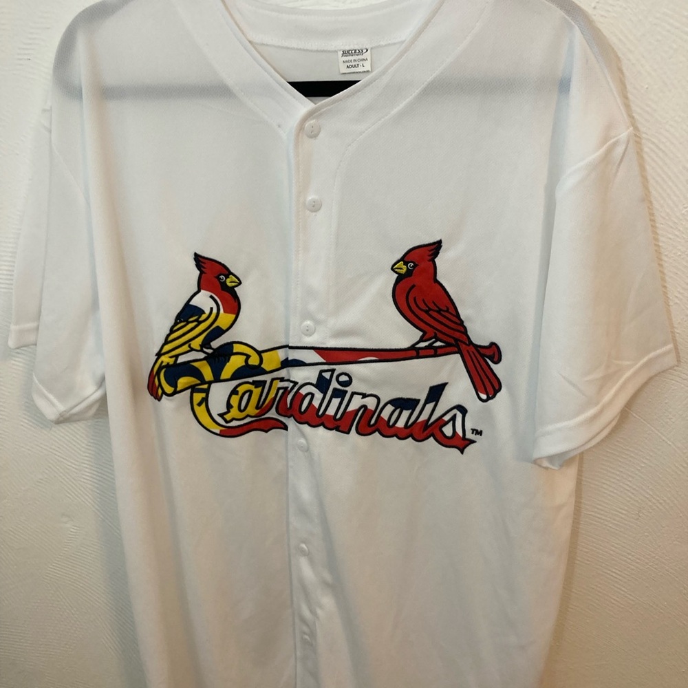 St. Louis Cardinals ballpark Village flag St. Louis city White Baseball Jerseys